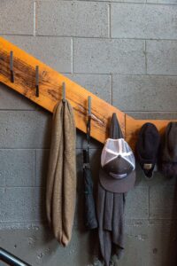 Hooks can be an awesome multipurpose addition to your mudroom!