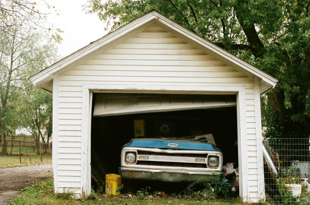 stuck garage door